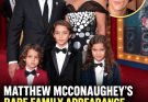 Matthew McConaughey is used to attracting attention on a red carpet, but at the Los Angeles premiere of his new series Brothers, it wasn’t his project that initially had people talking..